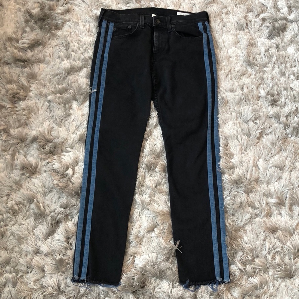 Rag & Bone Dre Track Stripe Ankle Slim Boyfriend